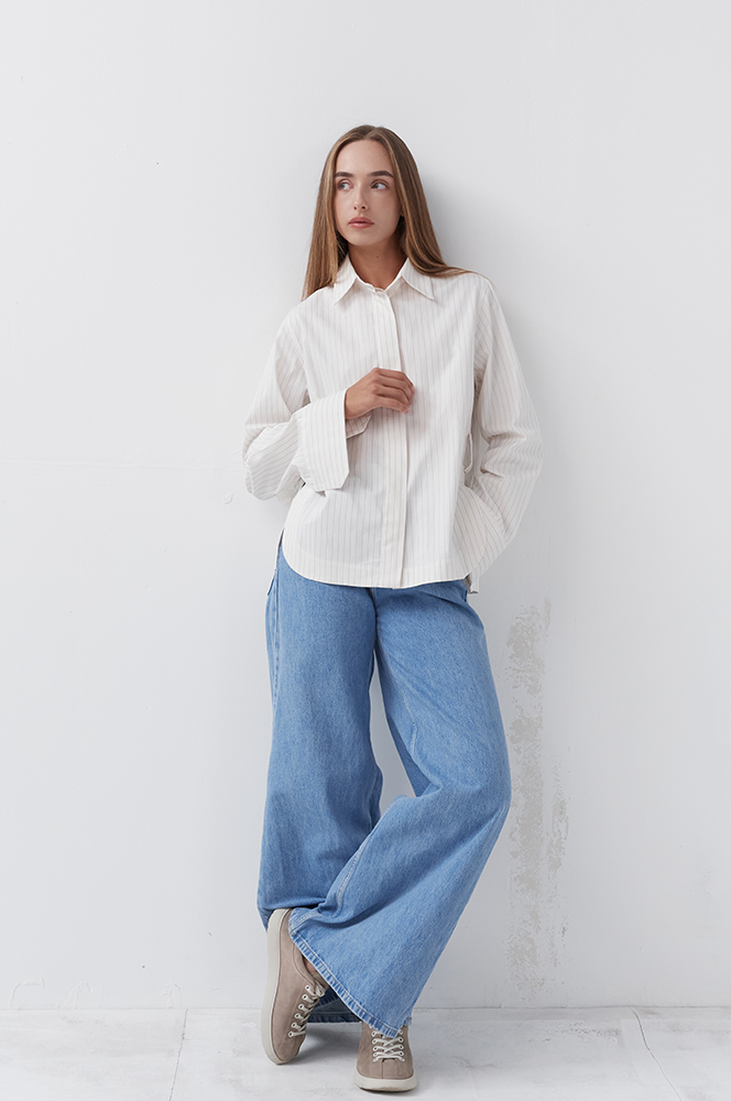 Сорочка в смужку кремовий (Р 140)